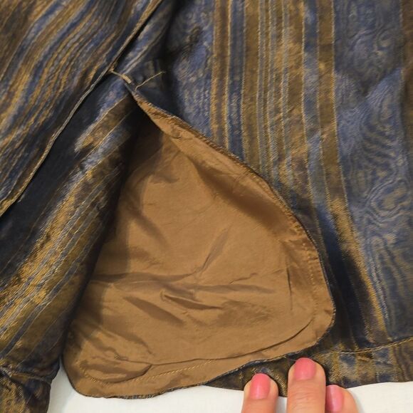 CARLESLE vintage open front stripped jacket size 10 - Picture 8 of 9